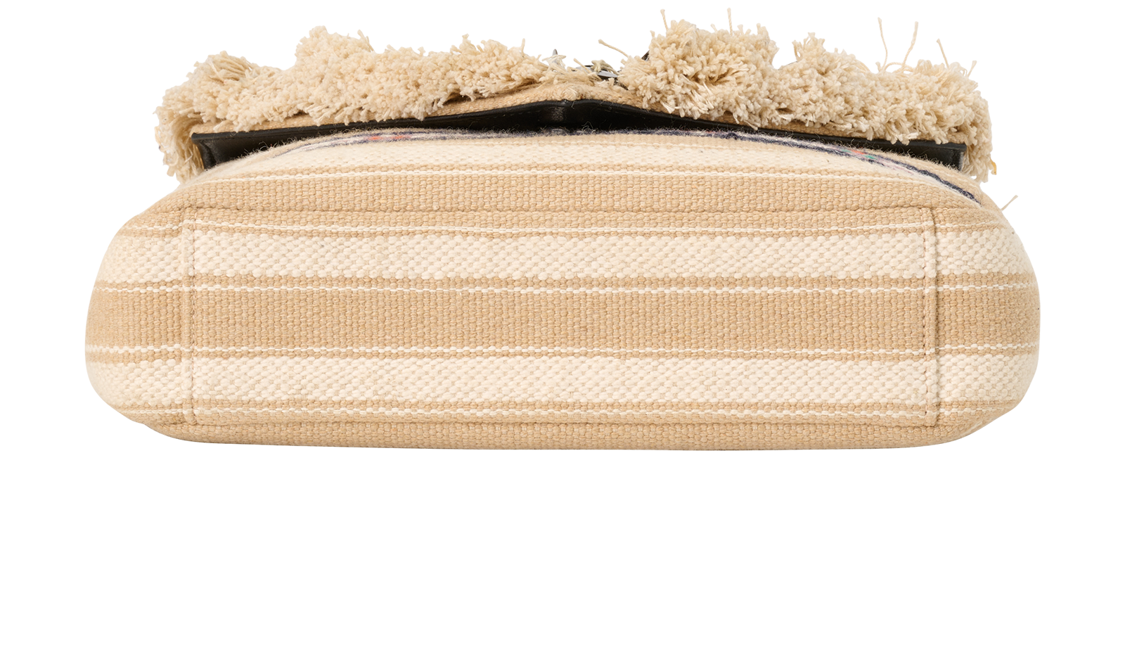 College Jacquard Shoulder Bag, &pound;695, Handbags, Beige, Canvas, Top view